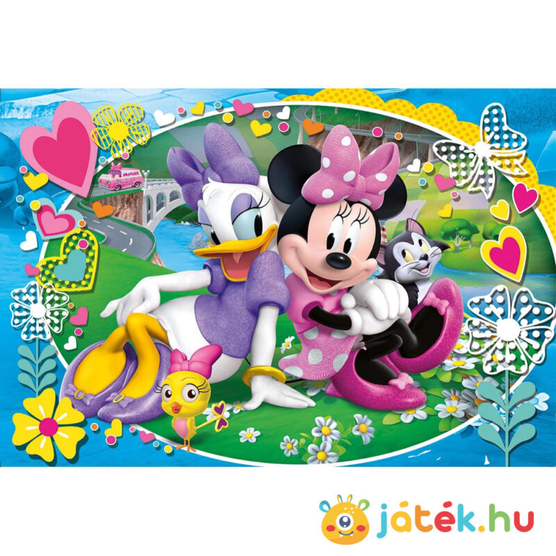 Mickey egér és barátai: Minnie és Daisy puzzle képe, 104 db (Clementoni SuperColor Maxi 23708)