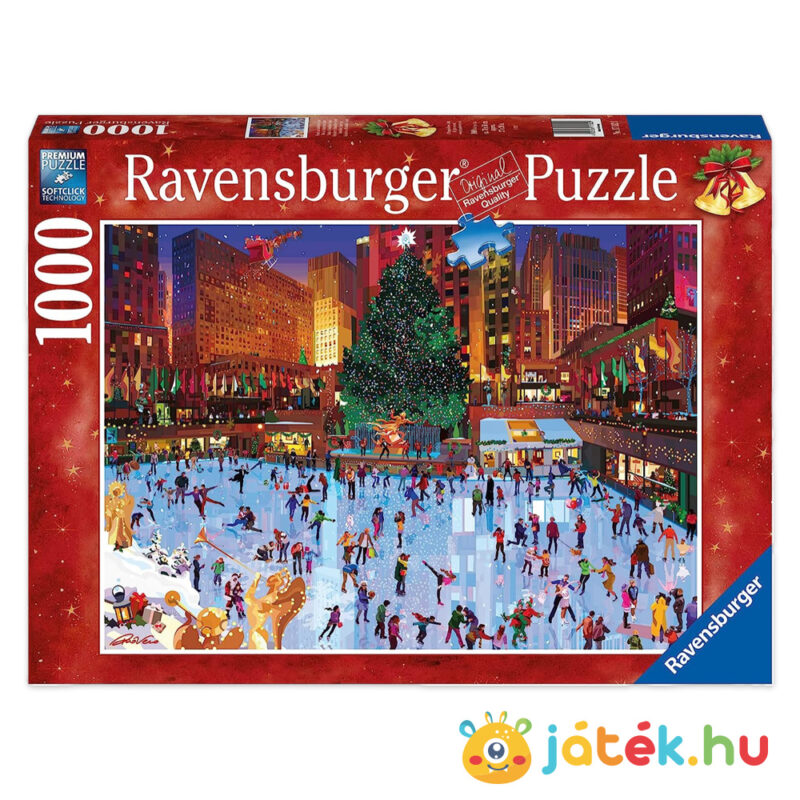 A New York-i Rockefeller Center karácsonyfája puzzle, előről, 1000 db (Ravensburger 17132)