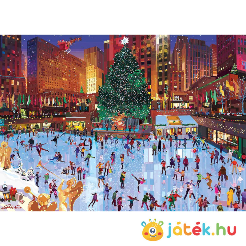 A New York-i Rockefeller Center karácsonyfája puzzle képe, 1000 db (Ravensburger 17132)