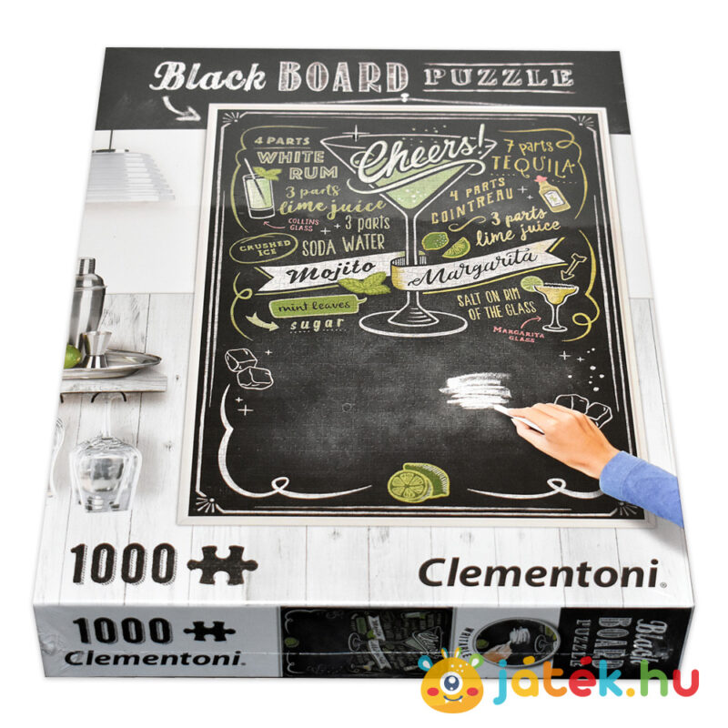 Black Board: Koccintás (Cheers), 1000 db-os krétával írható puzzle, fektetve (Clementoni 39467)