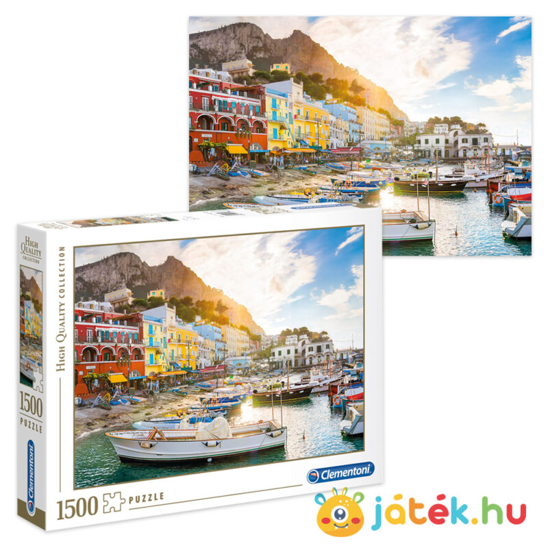 Capri puzzle képe és doboza, 1500 db (Clementoni 31678)