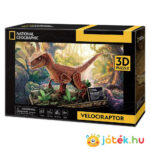 Dinoszauruszok 3D puzzle: Velociraptor, 63 db (CubicFun)