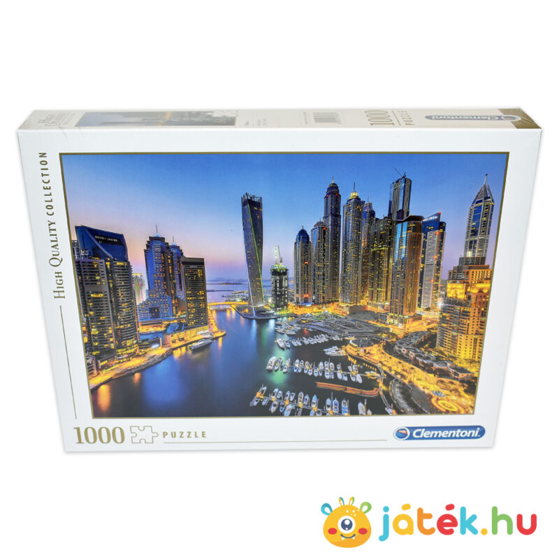 Dubai éjszaka puzzle előről, 1000 db (Clementoni 39381)