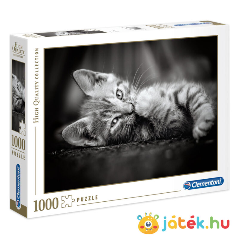Fekete-fehér cica puzzle, 1000 db (Clementoni 39422)