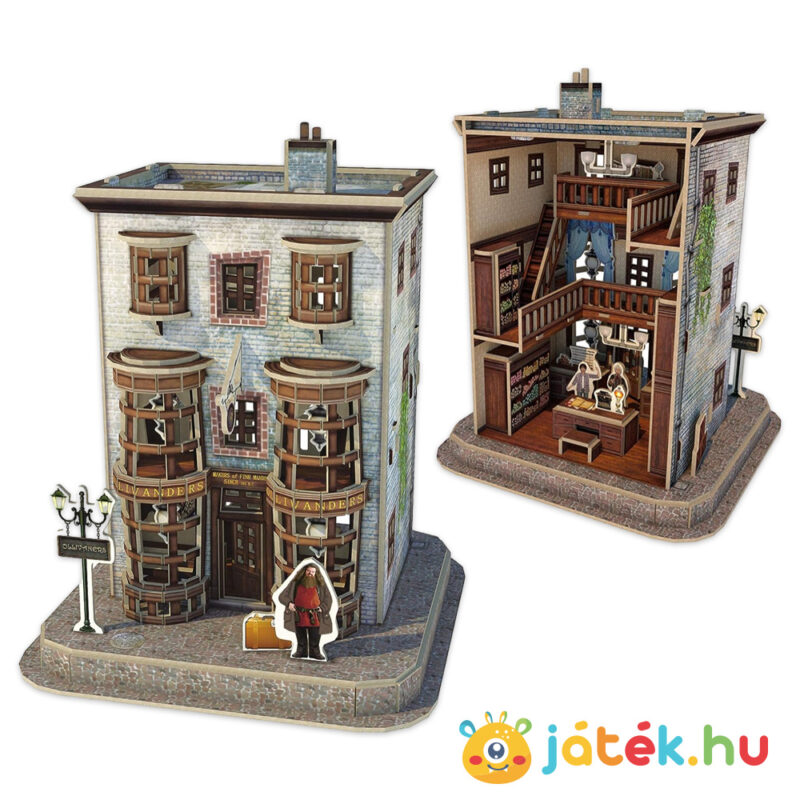 Harry Potter 3D puzzle, megépítve: Ollivander pálcaboltja az Abszol úton, 66 db (CubicFun)