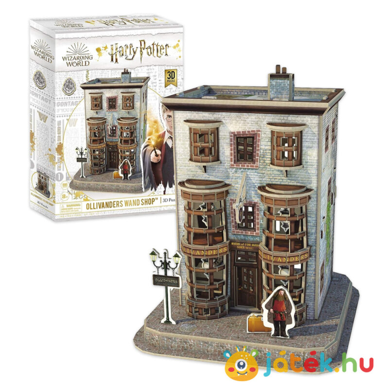 Harry Potter 3D puzzle: Ollivander pálcaboltja az Abszol úton, 66 db (CubicFun)