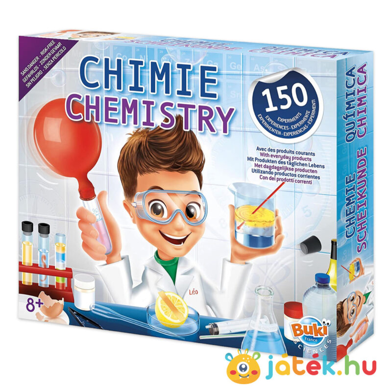 Kémiai labor kísérletező játék gyerekeknek: 150 kísérlet (BUKI tudományos játék) balról