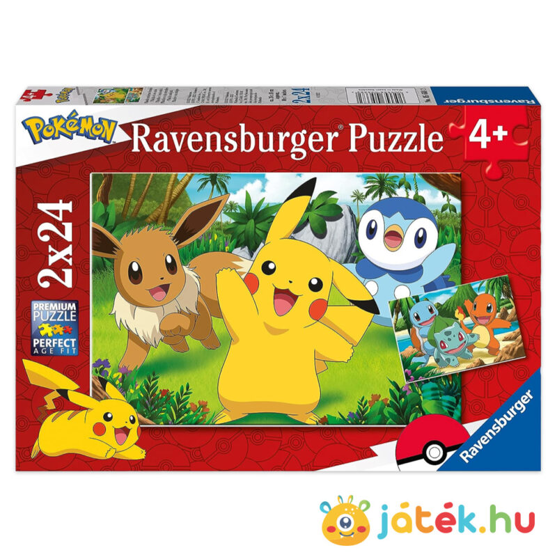 Pokémon: Pikachu és barátai puzzle, 2×24 db (Ravensburger 05668)