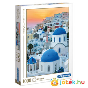 Santorini, Görögország látképe hajnalban puzzle, 1000 db (Clementoni 39480)
