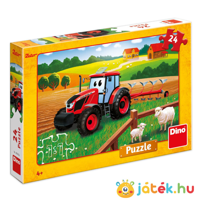 Zetor, a traktor a farmon, 24 db-os puzzle balról (Dino)