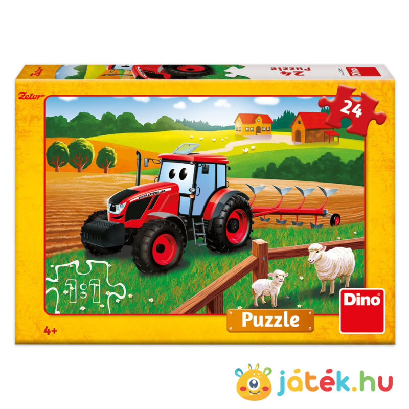 Zetor, a traktor a farmon, 24 db-os puzzle (Dino)