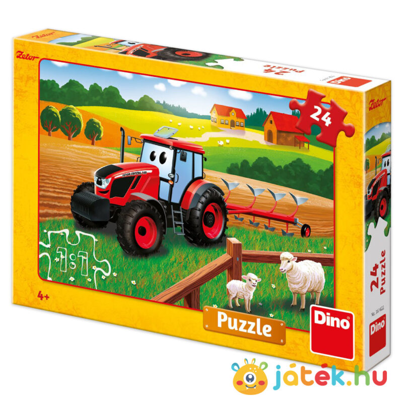 Zetor, a traktor a farmon, 24 db-os puzzle jobbról (Dino)