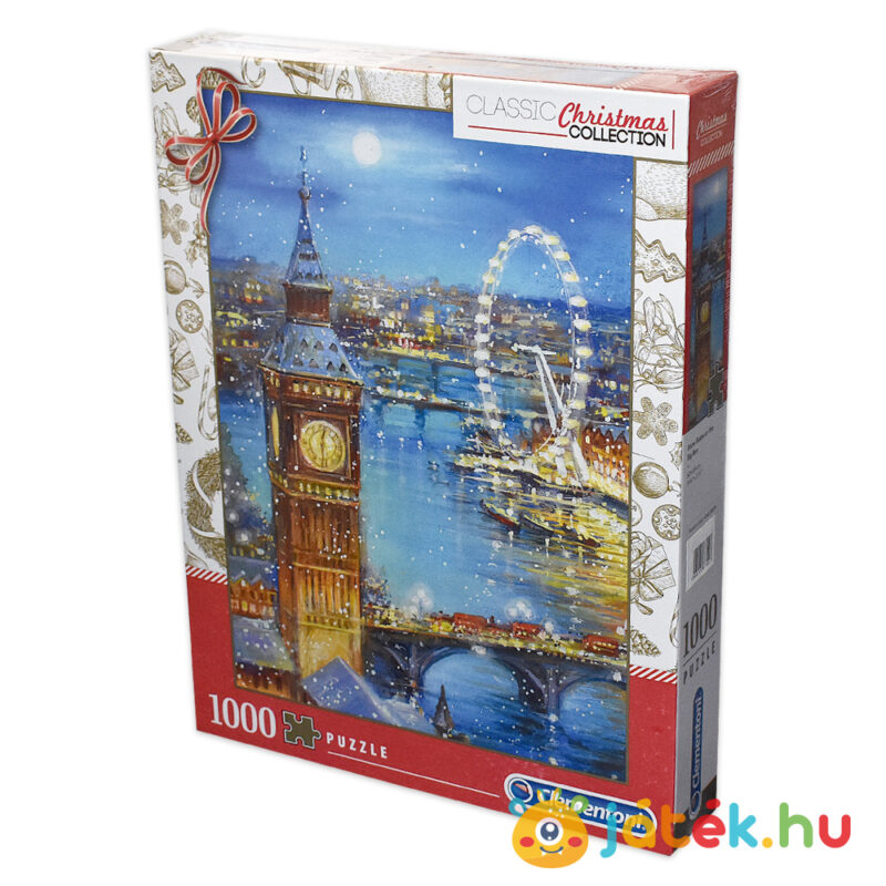A Big Ben hópelyhei karácsonyi puzzle jobbról, 1000 db - Clementoni Christmas Collection 39319)
