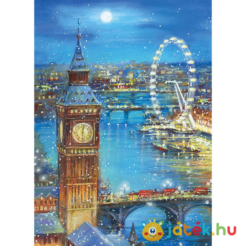 A Big Ben hópelyhei karácsonyi puzzle képe, 1000 db - Clementoni Christmas Collection 39319)