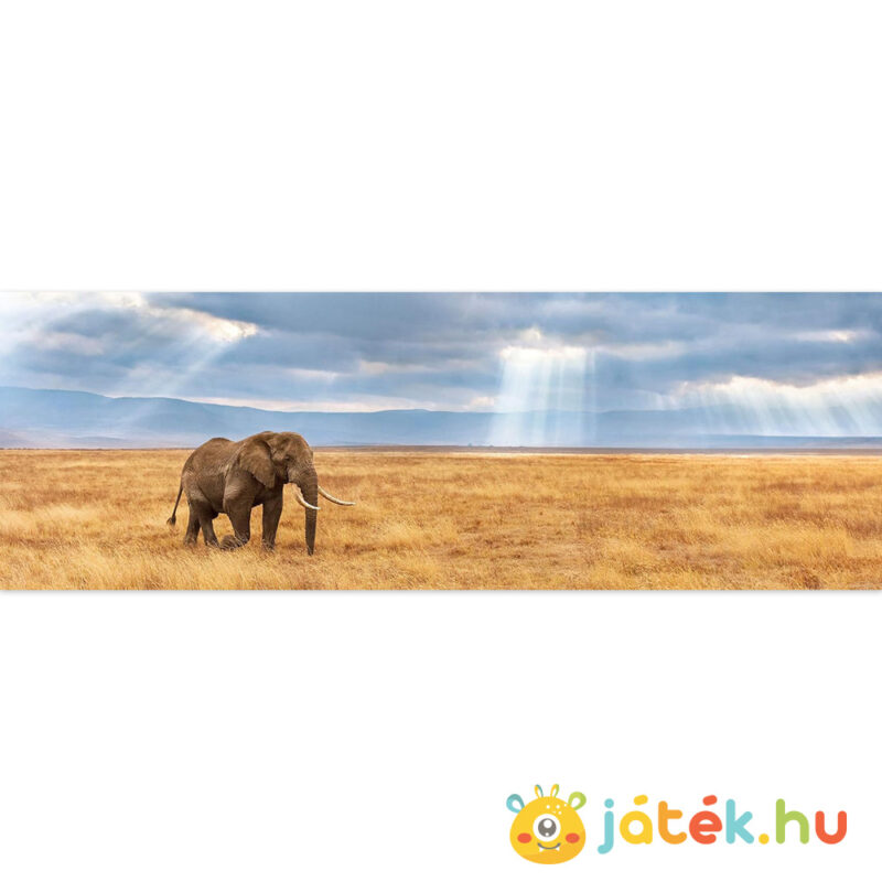 Elefánt a Szavannán panoráma puzzle képe, 1000 db (Clementoni 39484)