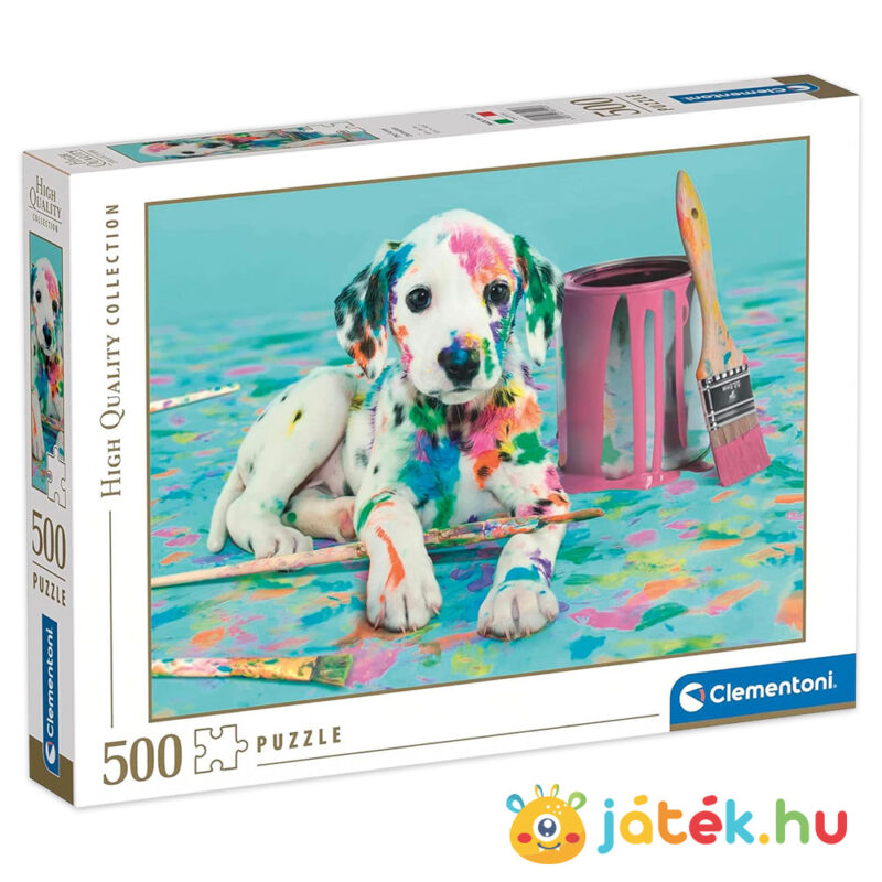 Mókás dalmata kölyök kutya, színes foltokkal puzzle, 500 db (Clementoni 35150)
