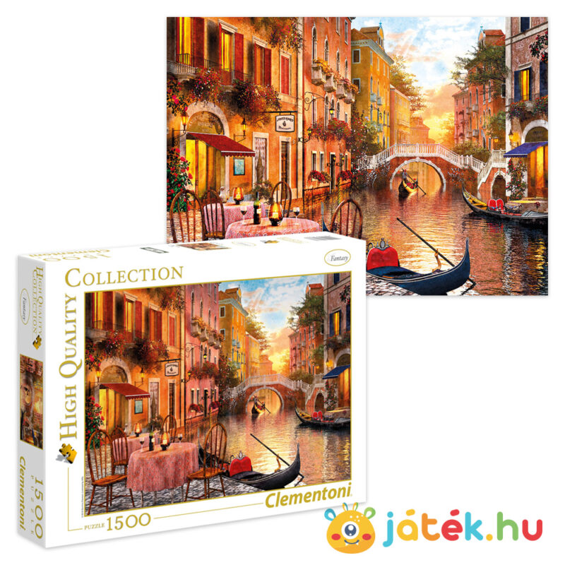 Velence puzzle képe és doboza, Olaszország, 1500 db (Clementoni 31668)