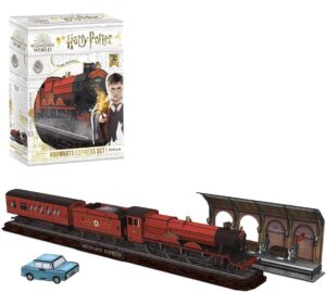 Harry Potter: A Roxfort Expressz, a 9 és 3/4-ik vágány, a repülő autó, 180 darabos 3D puzzle (CubicFun)
