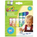 Crayola Mini Kids: Tompahegyű lemosható, vastag gyermek filctoll szett (8 db-os)