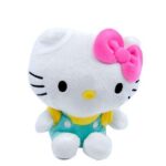 Hello Kitty plüss cica türkizkék ruhában (14 cm)