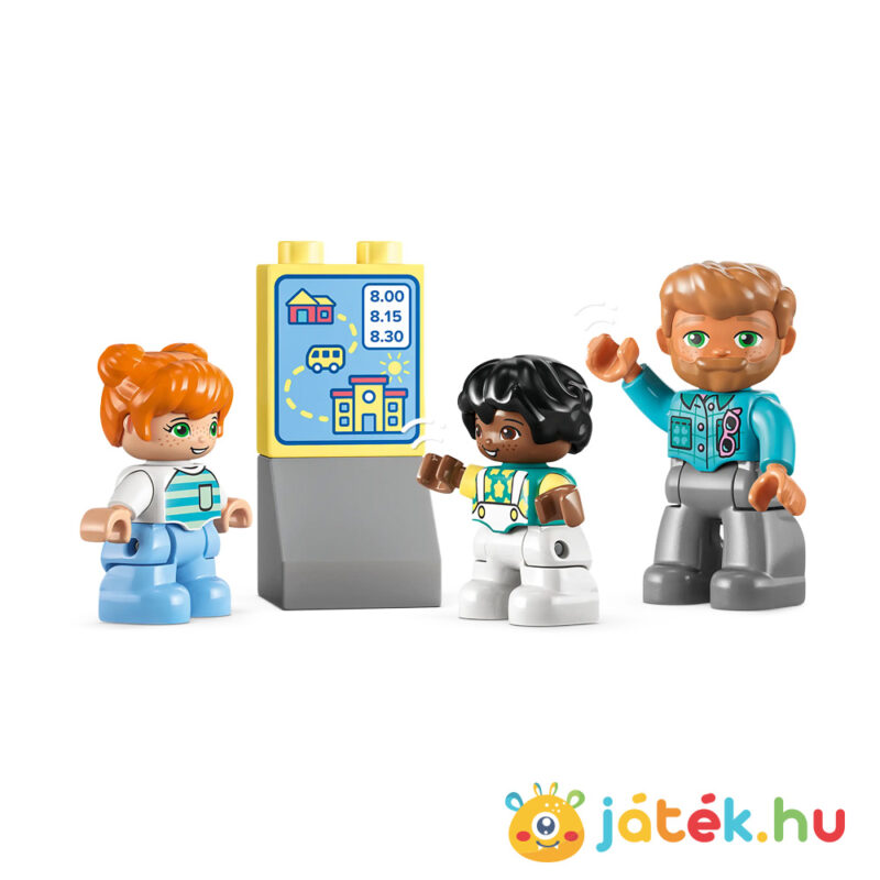 Lego Duplo 10988: Városi kalandok, a buszozás építő és oktató játék figurái