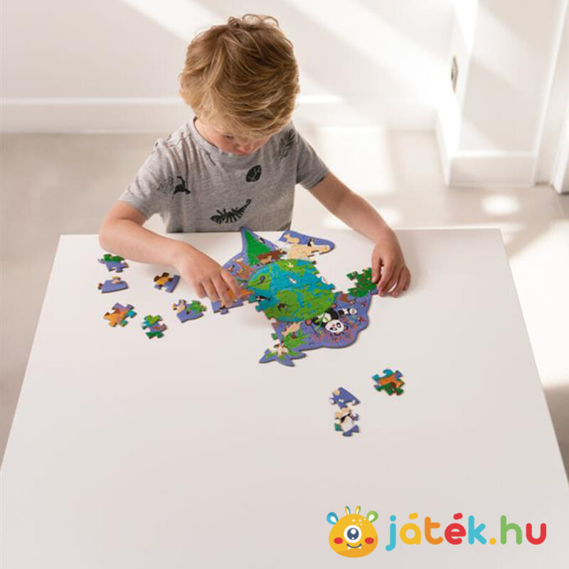 A világ forma puzzle gyerekeknek, 45 db (Scratch Europe)