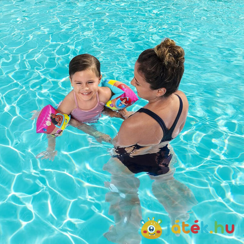 Disney hercegnők karúszó a medencében, 3-6 éves gyerekeknek, 23 x 15 cm (Bestway 91041)