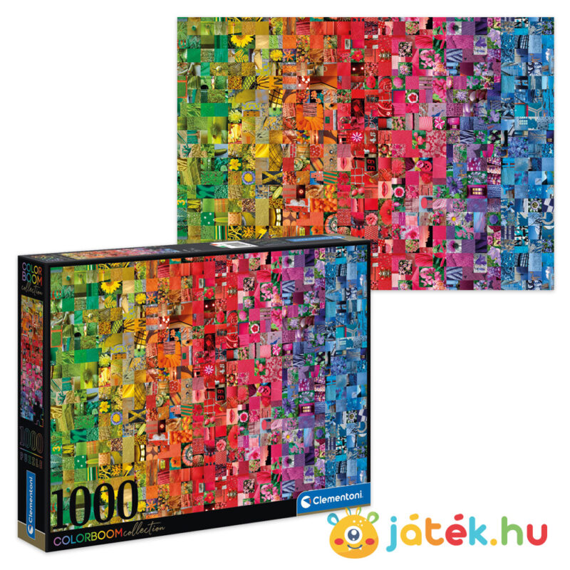 Kollázs puzzle doboza és képe, 1000 db (Clementoni ColorBoom Collection 39595)