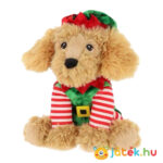 Cockapoo plüss kutya karácsonyi manó ruhában, 20 cm (Keel Toys)