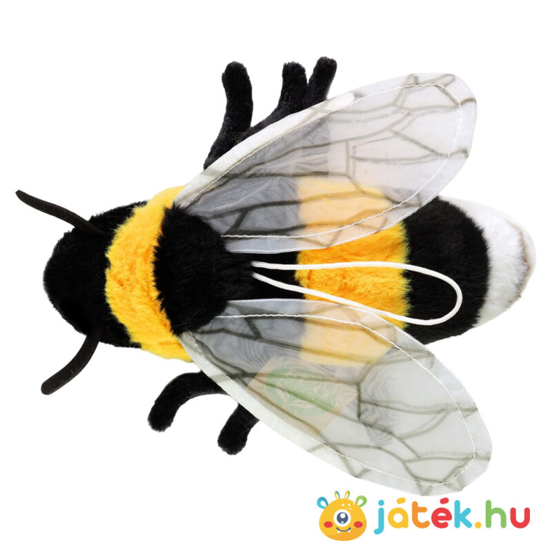 Élethű plüss méhecske felülről, 18 cm (Rappa)