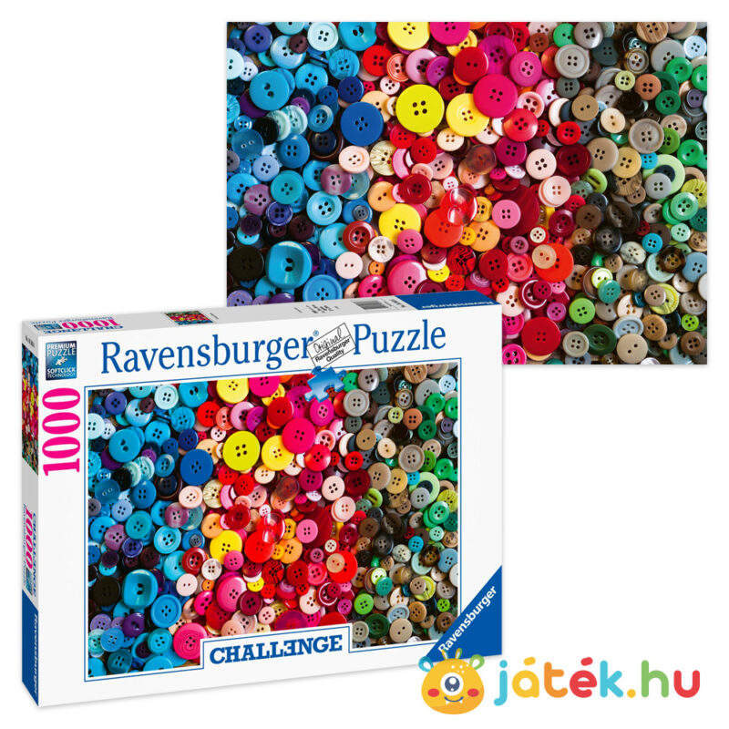 Gombok puzzle képe és doboza, 1000 db-os (Ravensburger Challenge 16563)