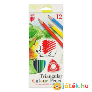 ICO Süni: 12 darabos háromszög alakú színes ceruza