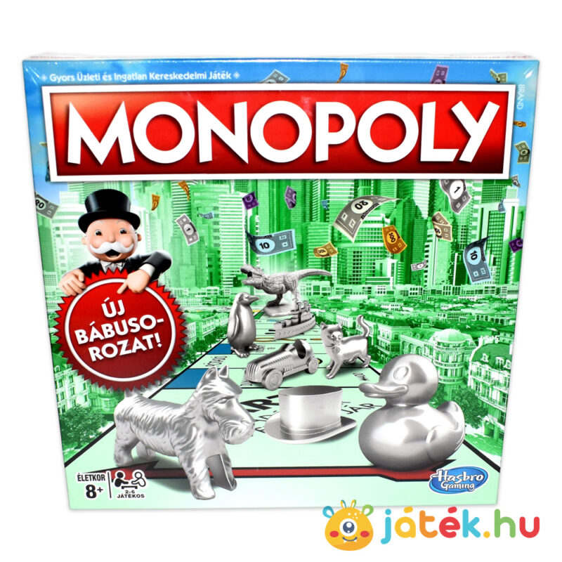 Klasszikus Monopoly társasjáték (új kiadás) doboza előről