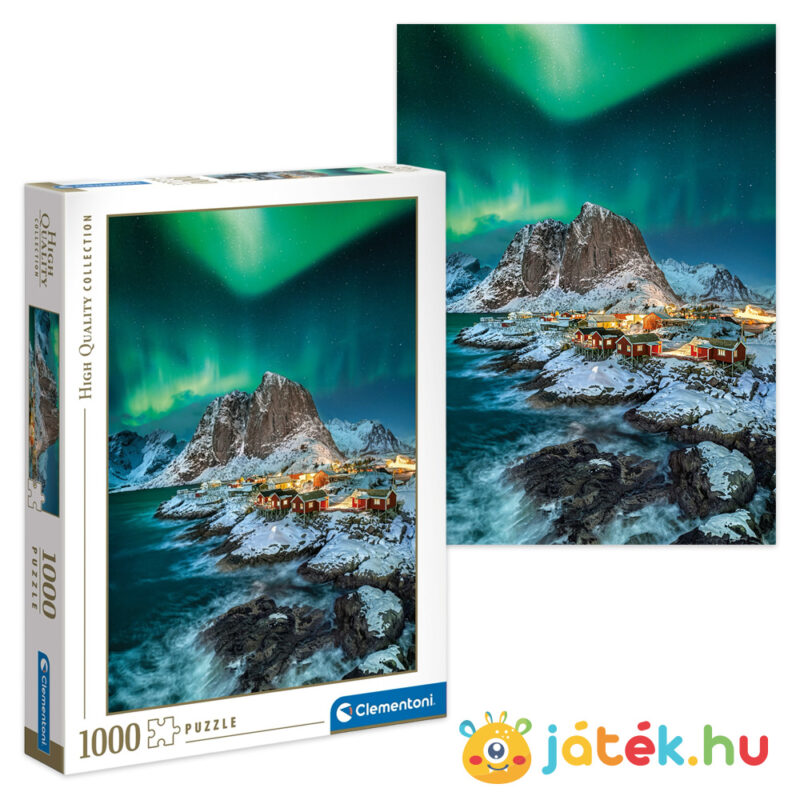 Lofoten-szigetek, 1000 db-os puzzle képe és doboza (Clementoni 39601)