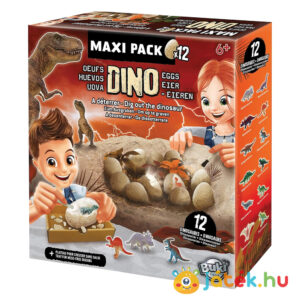 Mega dino felfedező készlet, 12 db meglepetés tojással (Buki)