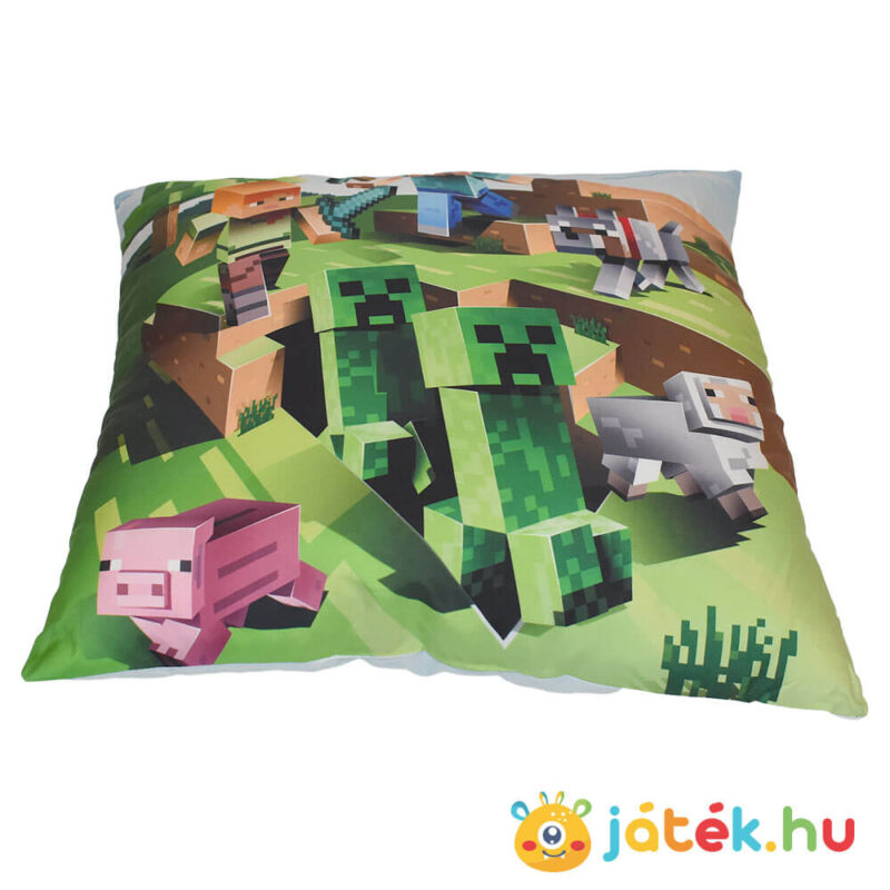 Minecraft: Harc a Creeperekkel díszpárna fektetve (40×40 cm)