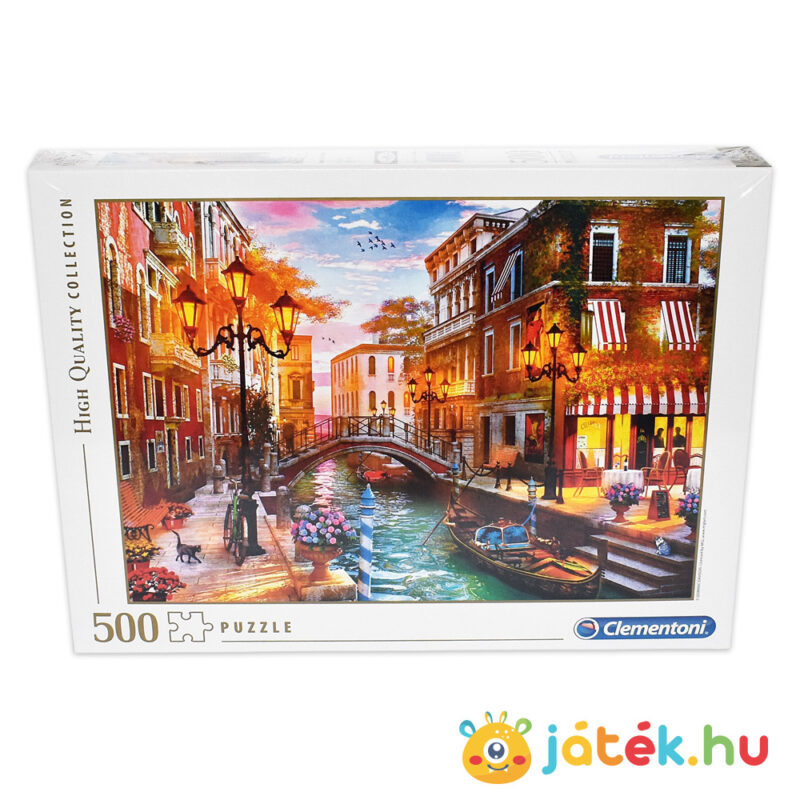 Naplemente Velencében puzzle doboza előről, 500 db (Clementoni 35063)