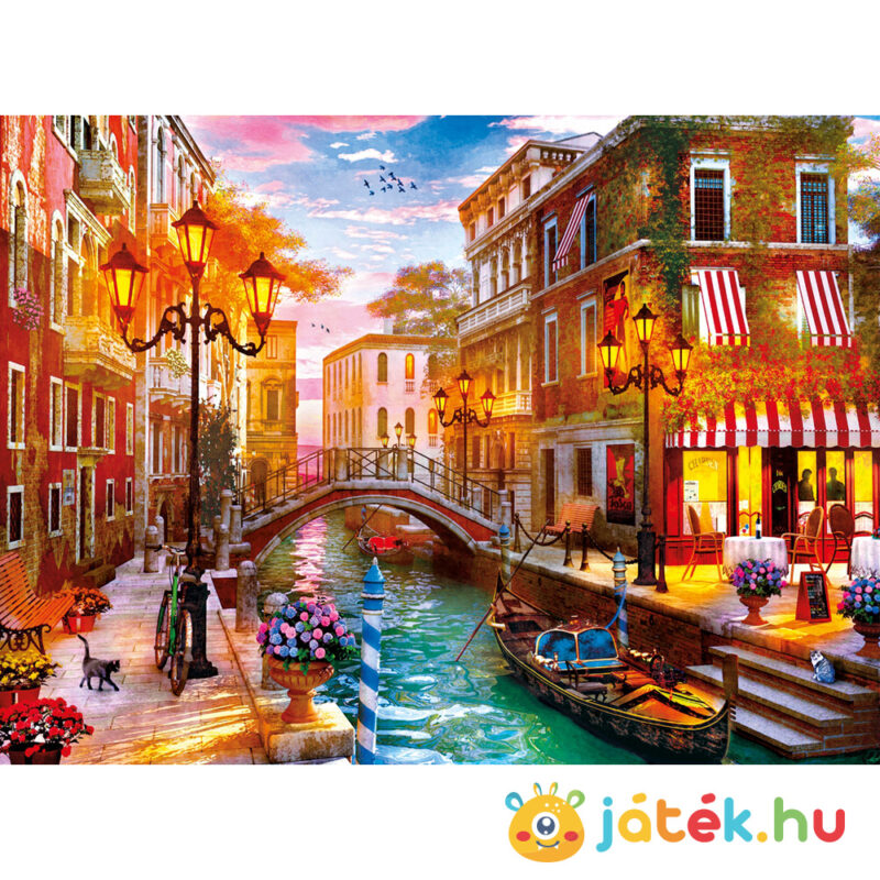 Naplemente Velencében puzzle képe, 500 db (Clementoni 35063)