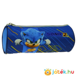 Sonic: Bedobós, henger alakú egy rekeszes kék színű tolltartó (21 cm)