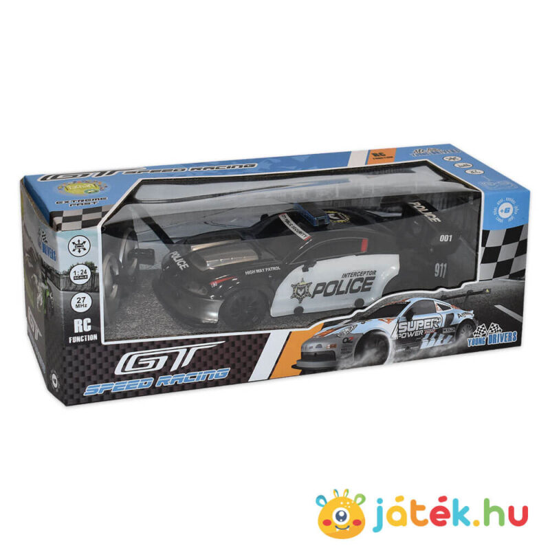 Tachan RC Távirányítós rendőr versenyautó doboza 1:24 (CPA Toys)