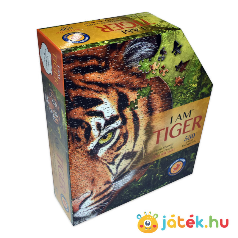 Tigris forma puzzle doboza balról, 550 db (Wow Toys)