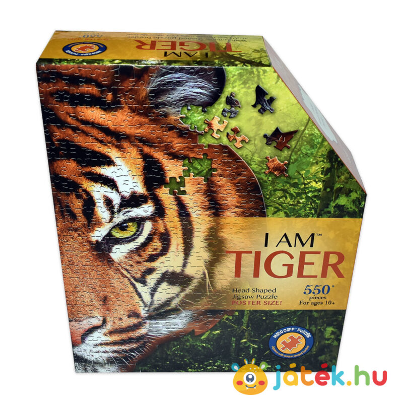 Tigris forma puzzle doboza előről, 550 db (Wow Toys)