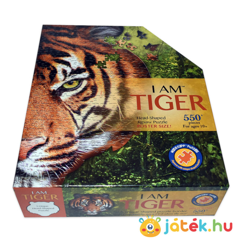 Tigris forma puzzle doboza fektetve, 550 db (Wow Toys)