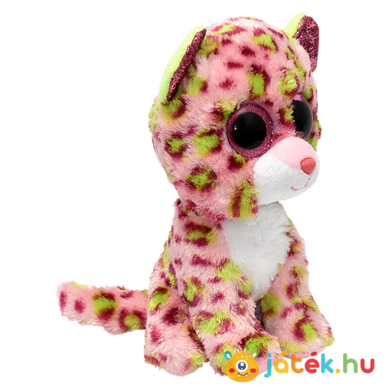 TY Beanie Boos: Lainey, a rózsaszín plüss leopárd jobbról (15 cm)