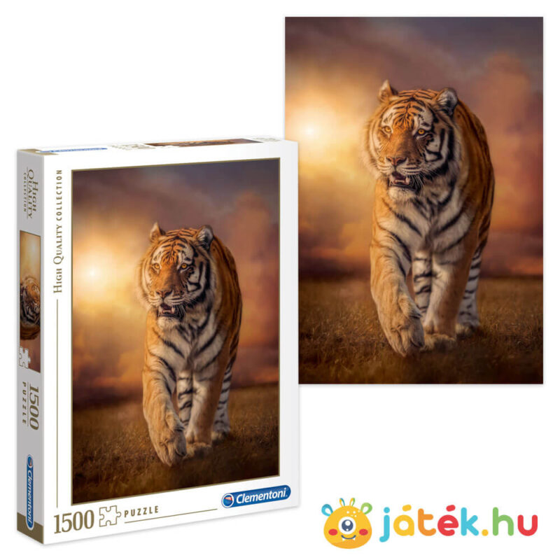 Bengáli tigris puzzle képe és doboza, 1500 db (Clementoni 31806)