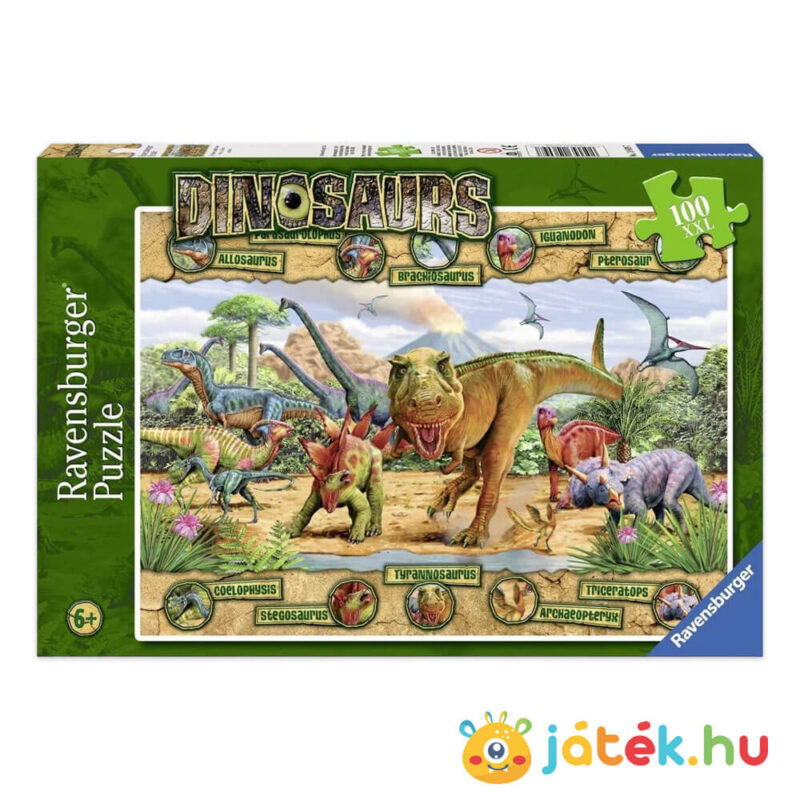 Dinoszauroszok világa puzzle, 100 db (Ravensburger)