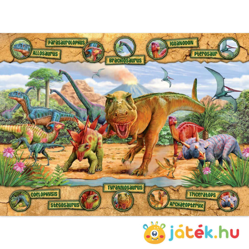 Dinoszauroszok világa puzzle képe, 100 db (Ravensburger)