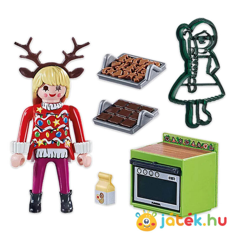 Karácsonyi pékség, ajándék sütemény kiszúróval (Playmobil 70877) tartalma