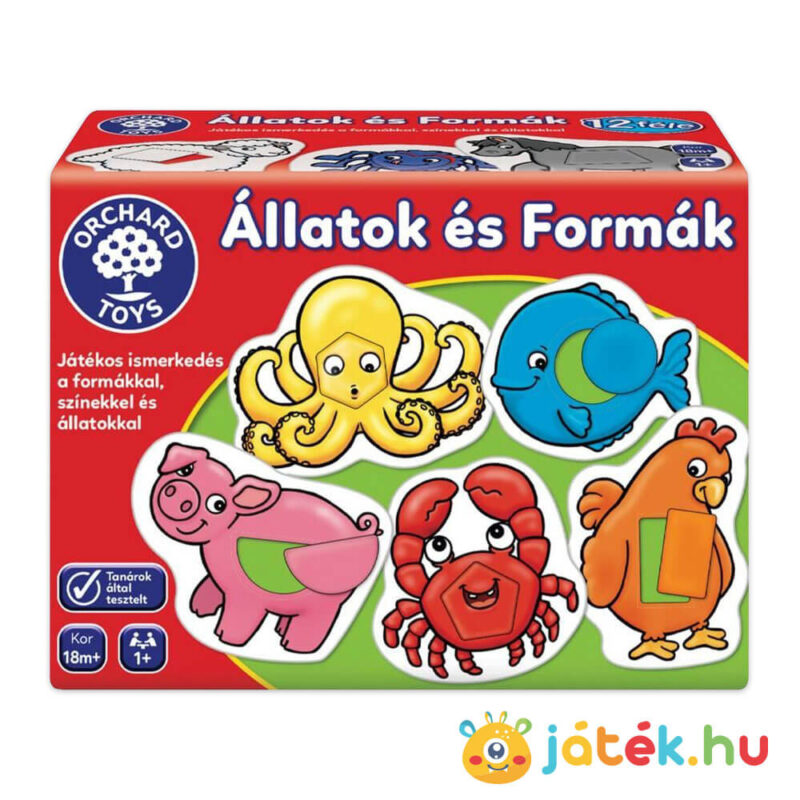 Orchard Toys: Állatok és alakzatok formakereső készségfejlesző játék