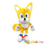 Sonic: Tails, a sárga színű kétfarkú plüss róka (30 cm)